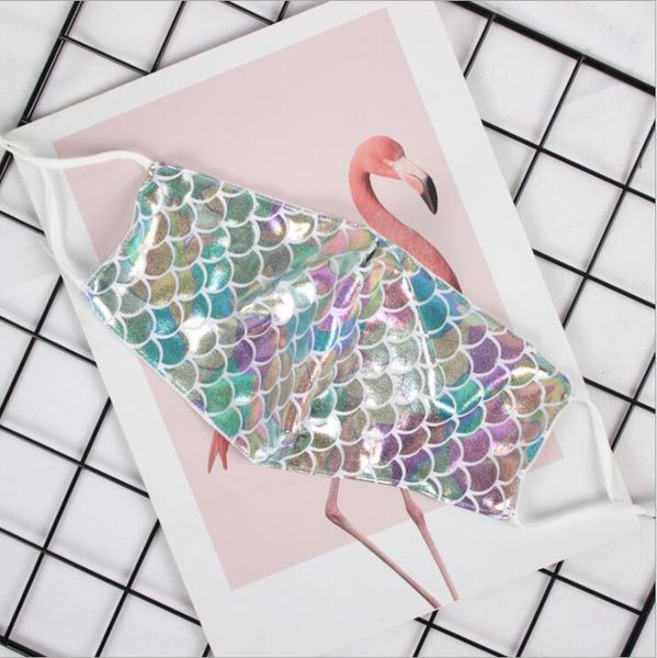 

washable reusable dustproof mask bling sequin face double layers breathable mouth cover woman personality design masks