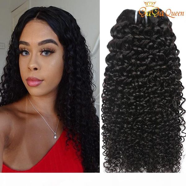 

indian kinky curly virgin hair 3 bundles unprocessed indian human hair extension kinky curly gaga queen, Black