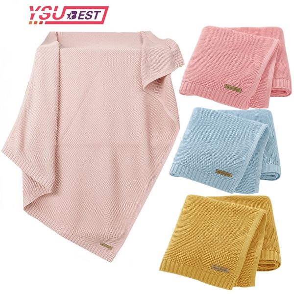 

baby blankets super soft newborn bebes swaddle wrap 100*80cm knitted infant kids stroller basket bed blankets sleeping covers 201124