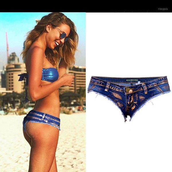 

yiquanyimei fashion elastic mini shorts & club shorts micro mini jeans cheeky bikini short pants bottom short1, Blue