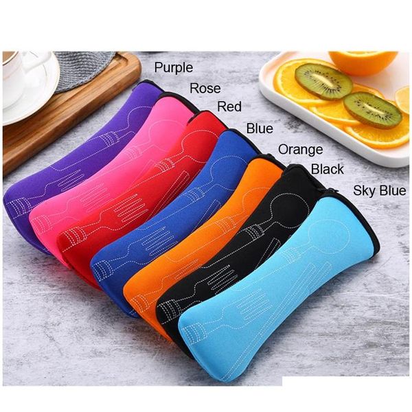 

7pcs/set 4pcs/set stainless steel tableware set portable spoon fork knife lunch set travel tableware dinnerware wi qylubh pets2010