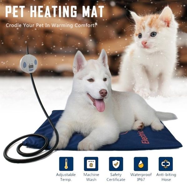 EUA / Reino Unido / UE Plug Pet Pad Heat Heat Heated Mat Cobertor para cachorrinho cão Cat Winter Pet Pad Cat Cobertor Cães Para Cães Pequenos Home 201123