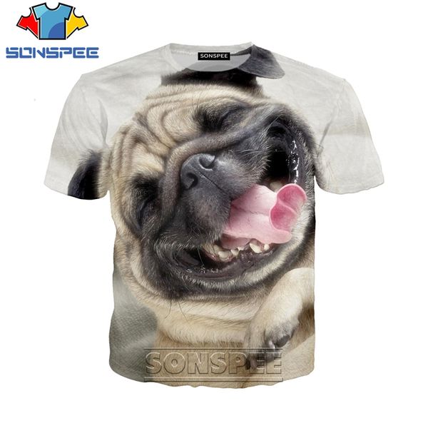 

animal pug dog brand 3d print shirts horror funny comics men clothing