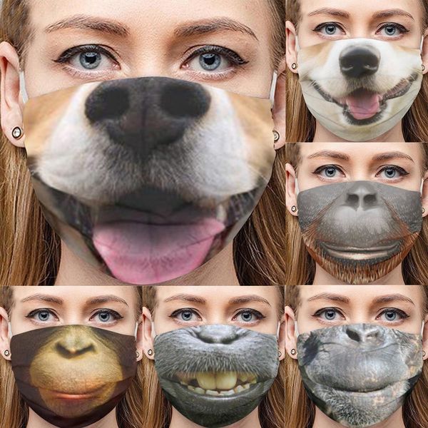 

cute funny dog mask women men 3d designer washable face masque maseczka mascherina masker maski decoration mascsrillas wmtbzp