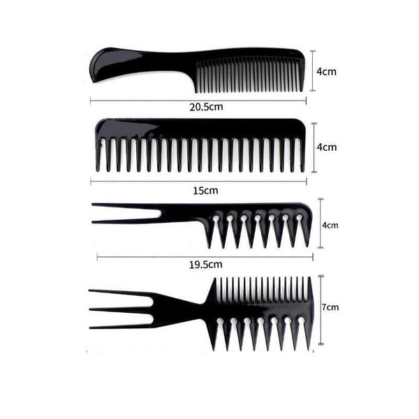 

10pcs professional hair brush comb salon barber anti-static hair combs hairbrush hairdressing combs styling tools h jllffv, Silver