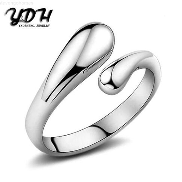 

sterling silver plated fashion women wedding 925 drop open ladies beautiful cute pretty ring charm jewelry christmas gif, Golden;silver