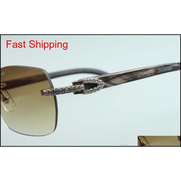 

factory outlet latest a8-b3524012 diamond natural black pattern horn diamond lens sunglasses fashion men a qylzks nana_shop