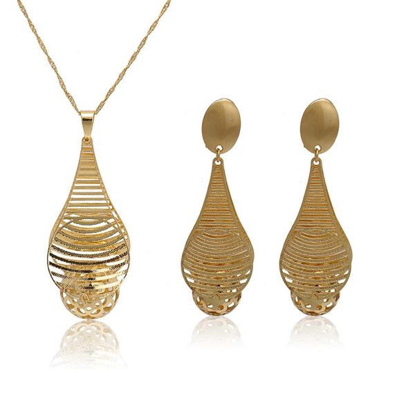 

fashion dubai gold color women jewelry sets 2020 brand necklace earrings pendant jewelry set for party wedding daily wear gift, Silver
