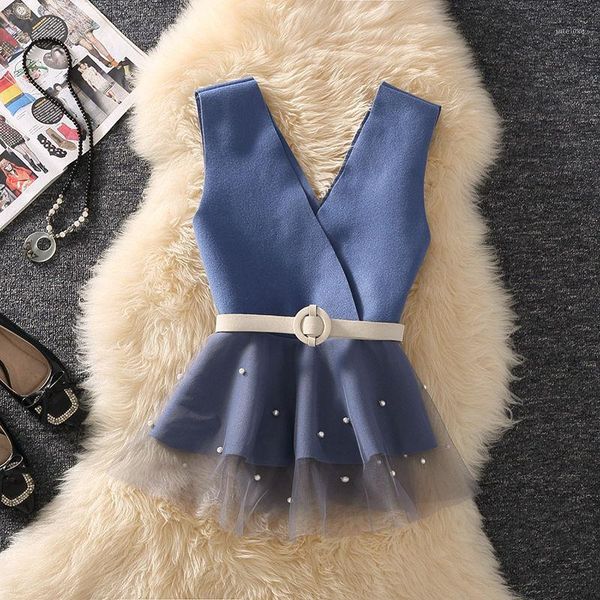 

2020 spring new chic v neck women coats korean sashes slim ruffles female jackets elegant pearls bomber jacket1, Black;brown