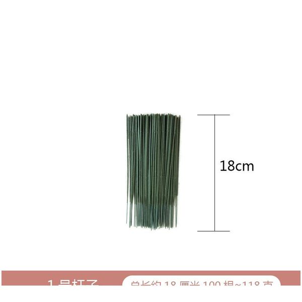 10 pcs 18/25 / 40cm Artificial Verde Flor Haste DIY Material Floral Handmade Wire Acessórios para Wedding Home de JLLDYC