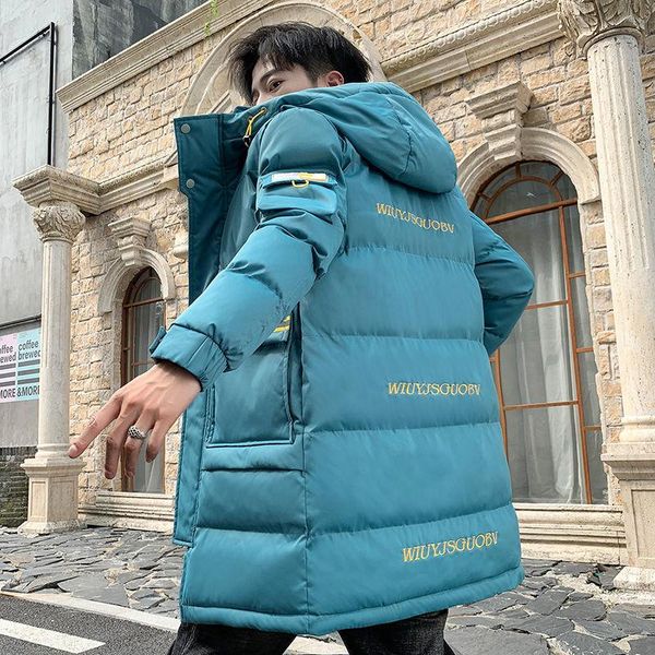 

men's down & parkas 2021 men winter long parka fashion warm thicken outwear windproof cool coat hooded size m-3xl ropa para hombre, Black
