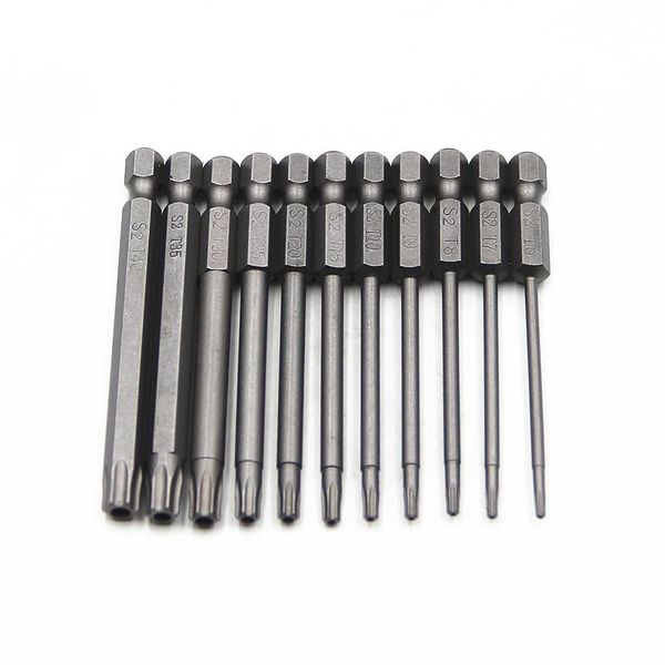 Set di punte per cacciavite da 50/75/100 mm Sicurezza Cacciavite magnetico a prova di manomissione Punte per cacciavite per trapano Utensile manuale a testa piatta Torx esagonale