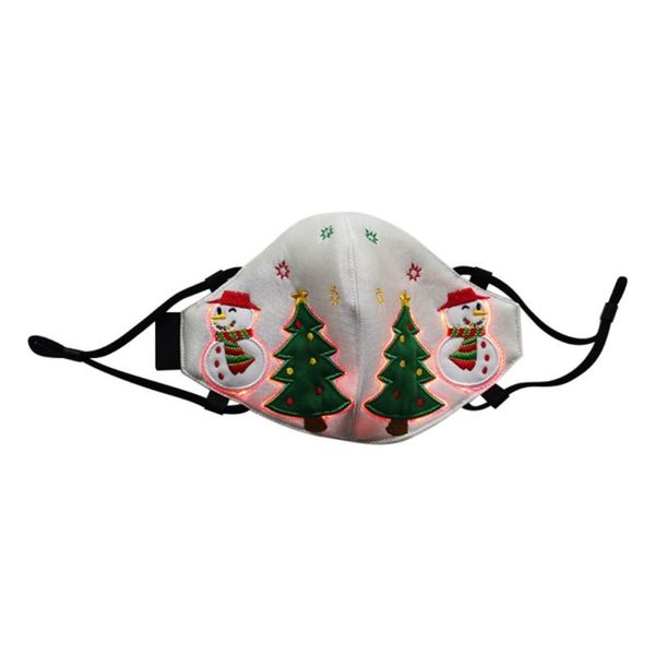 

automatic led colors mask 7 light christmas optical fiber fabric personality chargeable halloween glow party ktv props