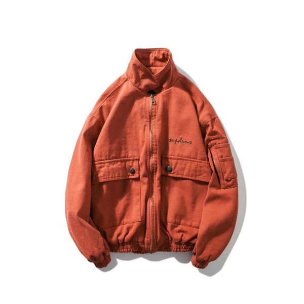 

autumn winter cotton mens jackets fashion casual male tooling outwear windbreaker baseball coats bomber men jackets clothing, Black;brown