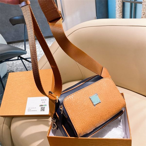 

letter print camera bags classic luxury design travel shoulder bag strong canvas shoulder strap men and women messenger bag splicing bag