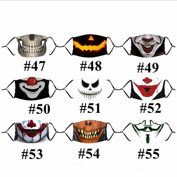 

pumpkin grimace party halloween 3d face painting mask for kids reusable protective pm2.5 filters washable masks e81103