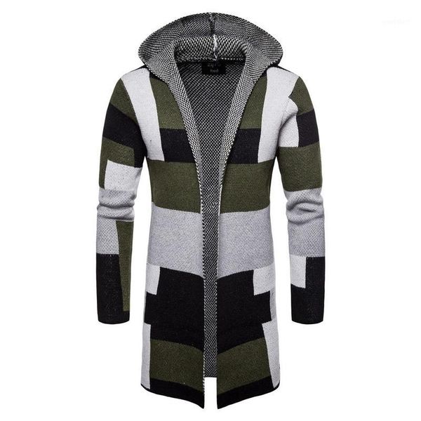 

wool coat men autumn coat windbreaker men sweatshirt hoodies fashion streetwear long man's basic jacket patchwork casual1, Black