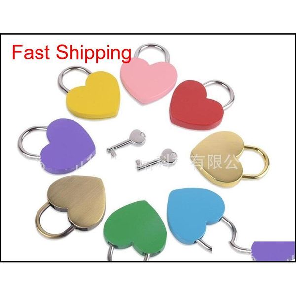 

heart shaped concentric lock metal mulitcolor key padlock gym toolkit package door l qylhla dh_seller2010