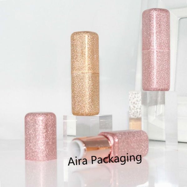 

12.1mm plastic grade cosmetic gold lip continers square empty elegant lipstick tube professional makeup tools 50pcs/lot1