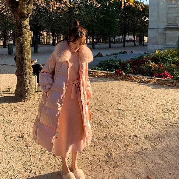 

women's down & parkas autumn winter jacket real fur collar coat women puffer woman parka female jackets mulher jaqueta wpy1073, Black