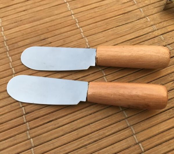 

cheese knife stainless steel butter knife with wooden handle spatula wood butter cheese dessert jam spreader break jllodg bdetrade