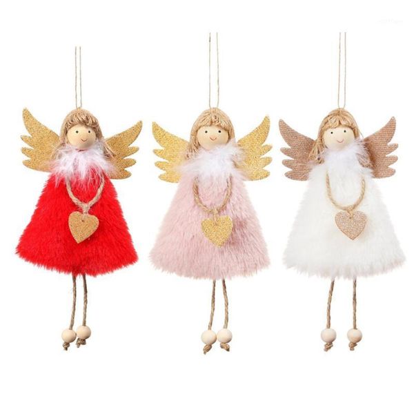 

home decoration elf angel pendant pink cristmas birthday party decorations gift mery 2020 new year white merry christmas1