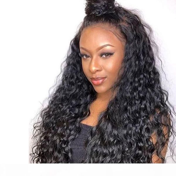 

360 фронтальная полный шнурок человеческих волос парики pre сорванные с ребенком волоски glueless перуанский virgin завитые 360 lace фронтал, Black;brown