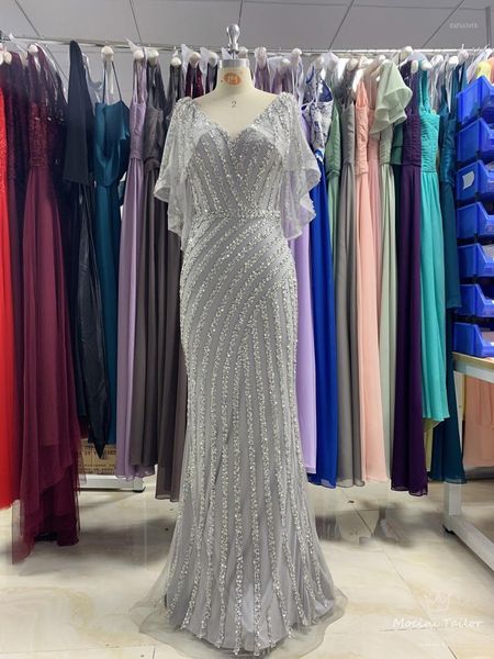 

silver velvet evening dress 2020 new color sewing beading luckgirls ruched customizable fashion prom dress mocini tailor1, White;black