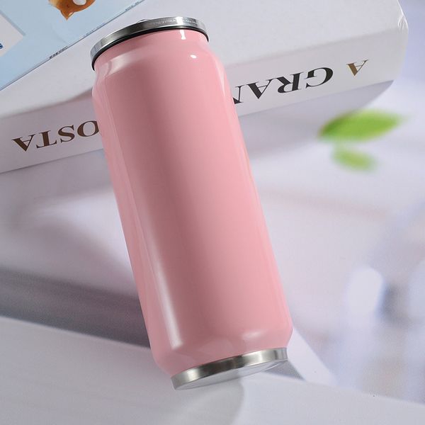 

500ml stainless steel cola can mug double vacuum insulated water cup coke jar with lid with straw 24 j2