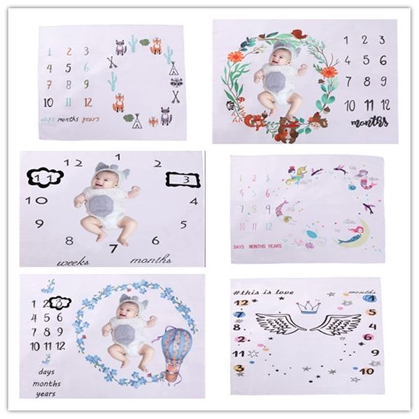 

infant baby milestone blanket diy p girl boy newborn pgraphy premium peach skin suede baby monthly shower blanket growth lj201105