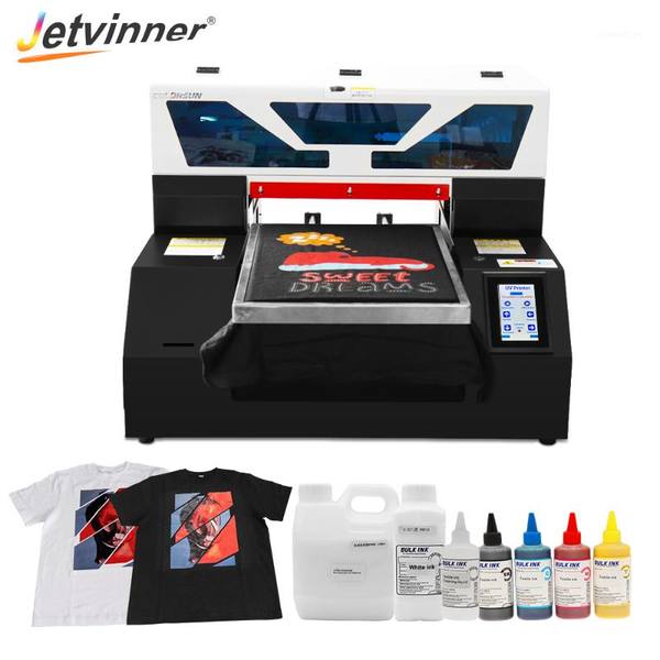 

t-shirt printer a3 size dtg printer flatbed print machine full automatic for textile white and dark color t-shirt shirt hoodies1