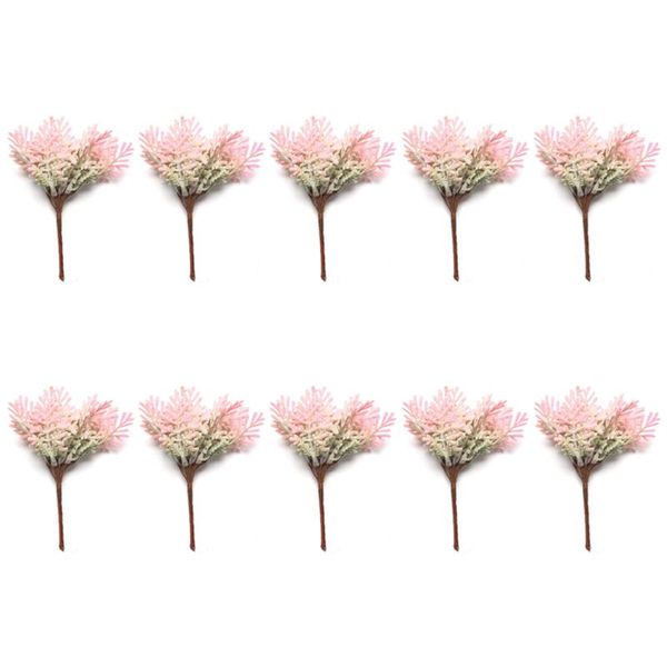 

10 bundle mini cypress leaf twig artificial flowers plant for wedding decoration christmas ornament bouquet diy crafts