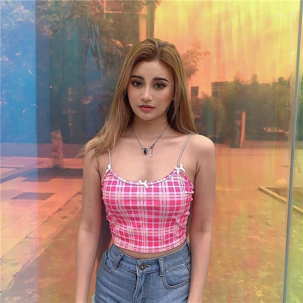 

2021 summer women lattice bodycon sleeveless vest lady camis slim fit chest wrapped vest female belly button club 1, White