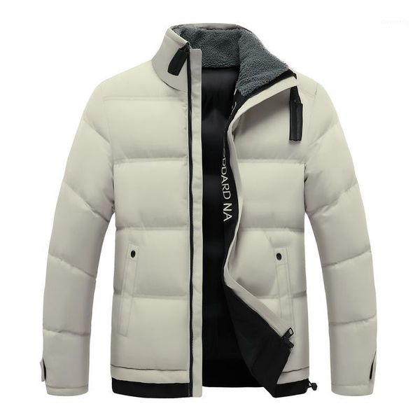 

men's down & parkas 2021 winter men cotton-padded clothes fashion warmth and comfort male jackets, lamb collar short parkas1, Black