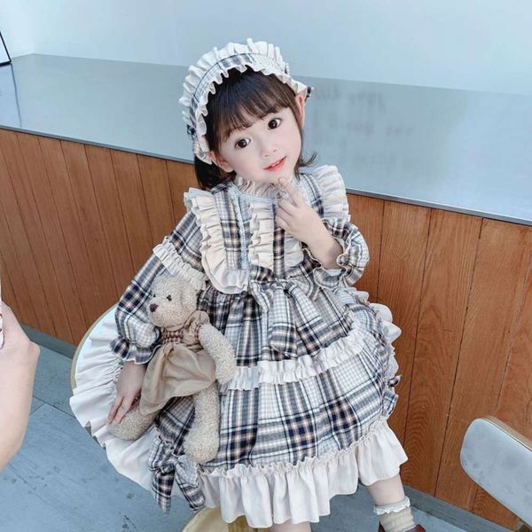 

winter princs baby children's plush lolita thickened girl's spanish late autumn drs, Red;yellow
