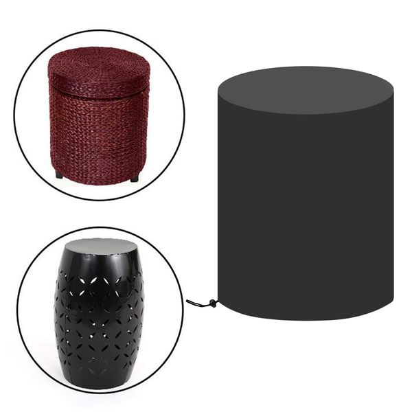 

round patio furniture covers, waterproof outdoor table cover, small round tea/coffee table anti-fading cover, uv resistant, 20\" diax23