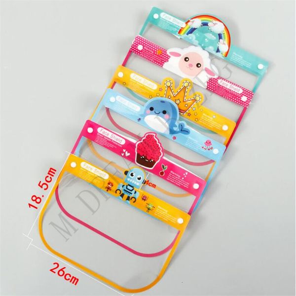 

dust face mask anti-splash children anti droplet cartoon full face cover mask adjustable cute safety clear face shield party mask