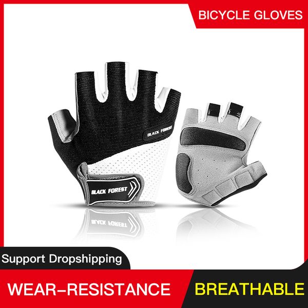 

ударопрочный gel pad велоспорт half finger спорт мужчины женщины лето велосипедов тренажерный зал фитнес mtb велосипед перчатки, Blue;gray