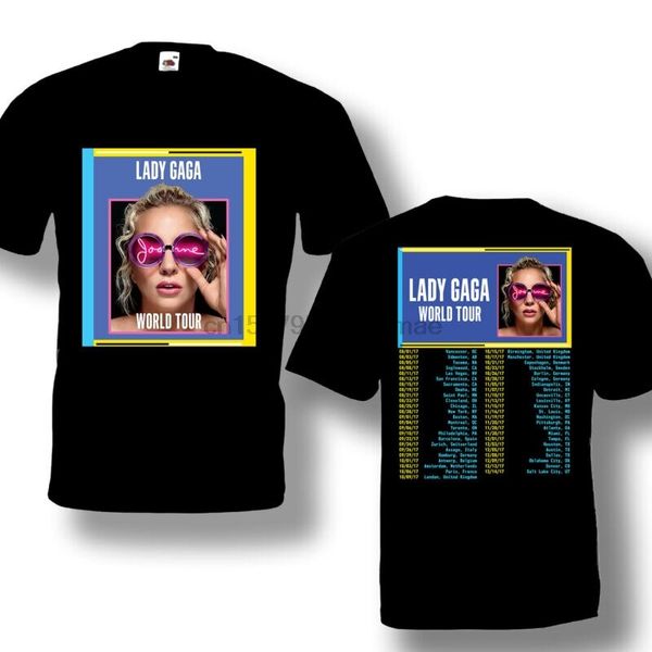 

lady gaga joanne world tour 2017 tshirt black color short sleeve design sport hooded sweatshirt hoodie