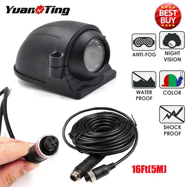 

yuanting heavy duty 10 led ir night vision waterproof vehicle rear/side view camera w/ 4 pin cable for truck trailer bus rv car