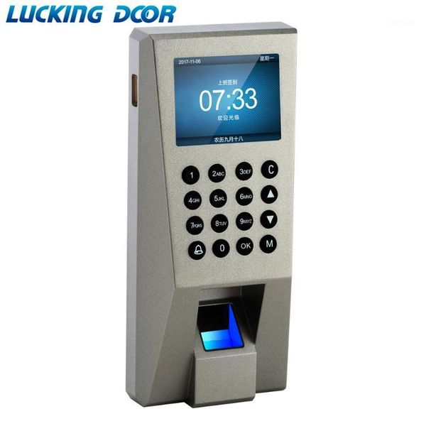 

2.4 inch screen rfid biometric fingerprint access control employee time attendance time clock with tcp/ip usb port1