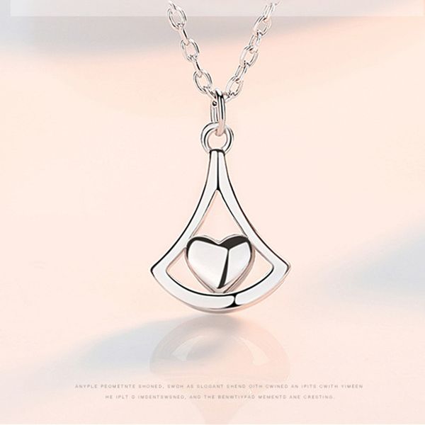 

famous high grade 925 sterling silver fan skirt dress women pendant necklace valentine's day gifts wedding jewelry selling