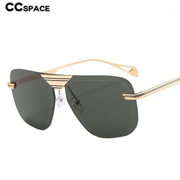 

46265 square rimless luxury sunglasses men women fashion uv400 glasses1, White;black