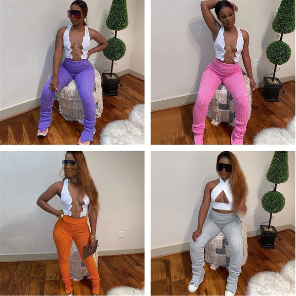 

new autumn and winter european and american popular women's pants with solid color hip lifting and slim split pencil pants, Black;white