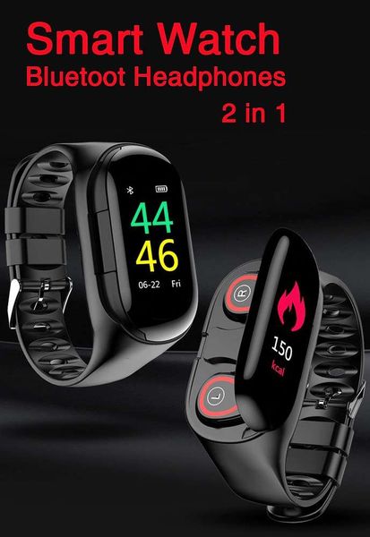 

intelligent sports wristband m1 2 in 1 bluetooth, heart rate and blood prsure control