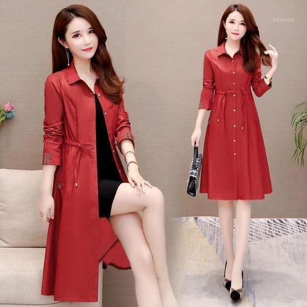 

2020 fashion brand new women single breasted long belt lady clothes autumn spring outerwear oversize quality trench coat t1691, Tan;black