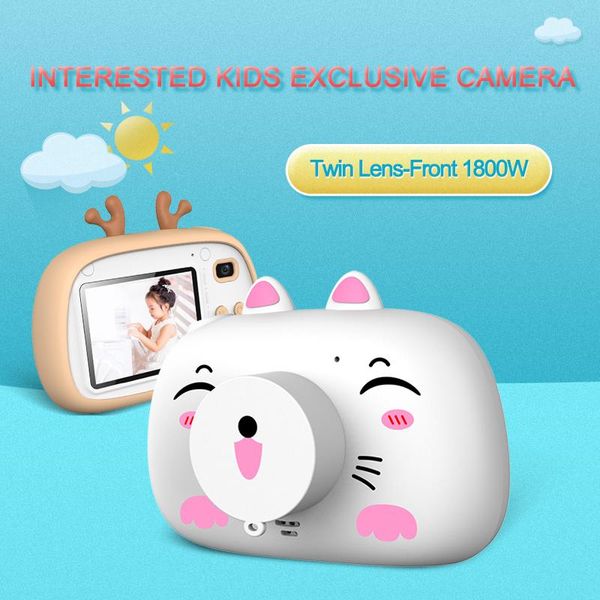 

digital cameras mini cartoon kids camera creative children's hd portable 720p for birthday christmas gift