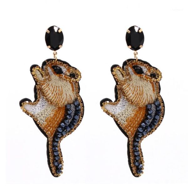 

beautiful earrings cute punk style animal pendant earrings female personality statement party accessories brincos diy1, Silver