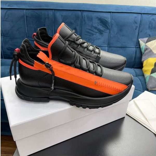 

perfect mens casual shoes sports sneakers black white genuine leather comfort platform shoes lace up spectre side zipper tech fabrics outdoo