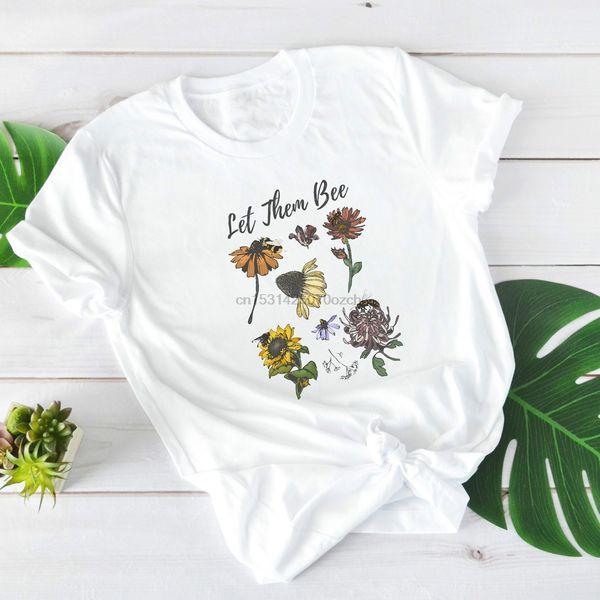 

let them bee flowers chart printed short sleeve cotton street style s hoodie designers t shirts sweatshirt